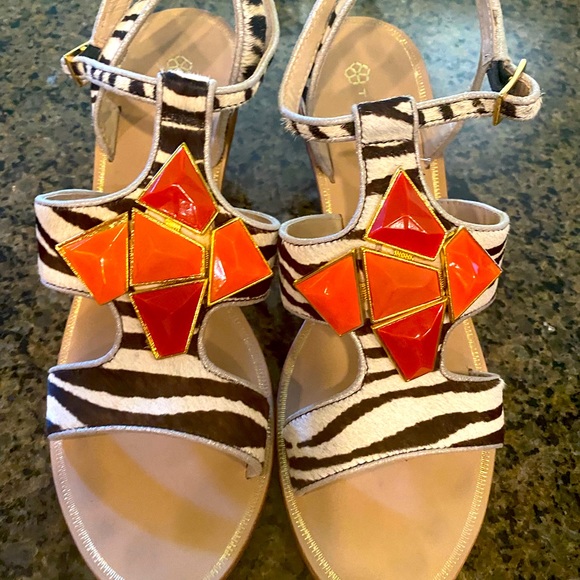 Trina Turk Shoes Trina Turk Zebra Hair Jeweled Heel Poshmark
